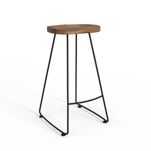 Amberly - Rustic Saddle Bar Stool (Set of 2)