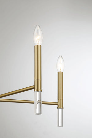 Courtyard - 5 Light Candle Light Chandelier - Clear / Gold