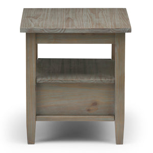 Warm Shaker - End Table - Distressed Gray