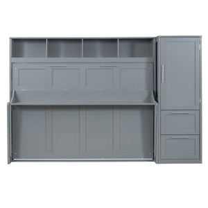 Space Saving Murphy Wall Bed With Closet And Drawers
