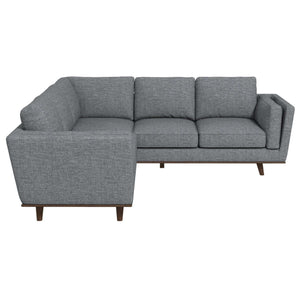 Erman - Pillow Back Corner Sofa - Dark Gray