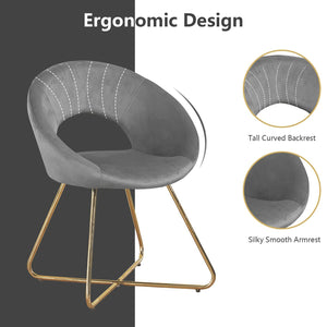 Modern Accent Velvet Chair (Set of 2)