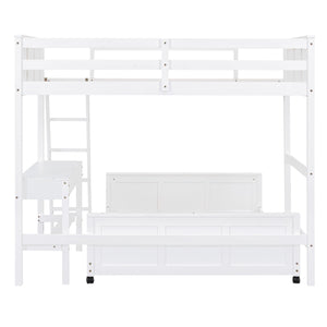 Full Over Full Bunk Bed With Desk
