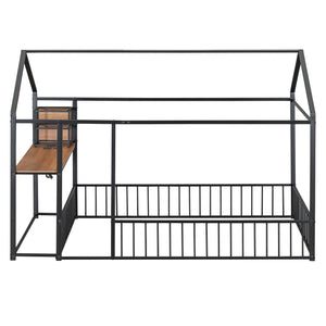 House Frame With Desk, Shelves, Power Outlets And USB Ports