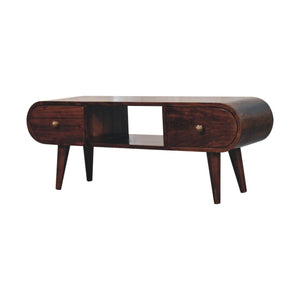 Solid Wood Circular TV Unit