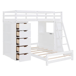 Bunk Bed With LED Light And USB Ports