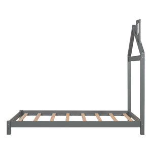 Platform Bed With House Shaped Headboard