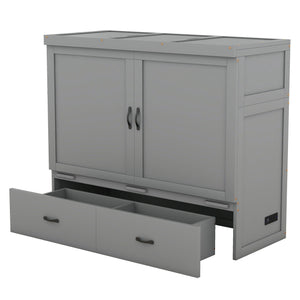 Murphy Bed With USB Port And A Large Drawer