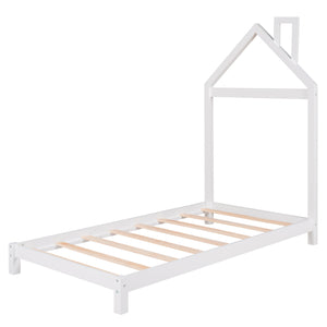 Platform Bed With House Shaped Headboard
