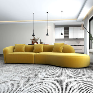 Elijah - Japandi Style Curvy Sectional Sofa