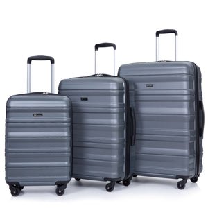 Expandable 3 Piece Luggage Sets Lightweight & Durable Suitcase, Spinner Wheels, Tsa Lock