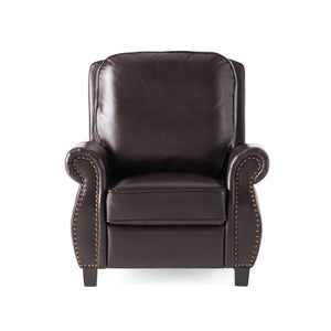 Wide Manual Club Recliner - Brown