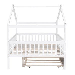 Creativity House Bed With Twin Size Trundle