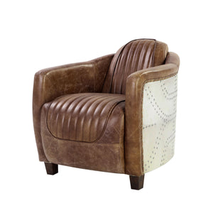 Brancaster - Grain Leather Chair - Brown