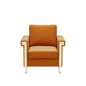 Shiny Chair With High-Resilience Foam And Durable Metal Legs