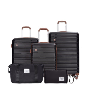 5 Piece Set Hardshell Carry On Luggage Set With Tsa Lock