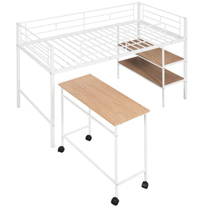 Loft Bed With Desk And Shelves