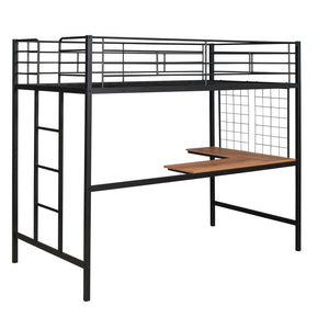 Bed With Desk And Grid