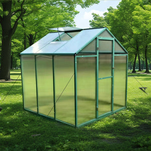 Polycarbonate Walk-In Greenhouse, Raised Base For Outdoor In All Season