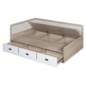 Daybed With 3 Drawers And 3 Storage Compartments