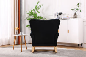 Modern Rocking Chair, Upholstered Accent Chair For Nursery, Small Contemporary Rocke