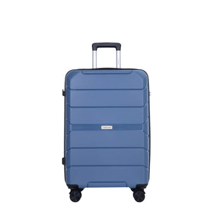 Hardshell Suitcase Spinner Wheels Pp Luggage Sets Lightweight Durable Suitcase With Tsa Lock, 3 Piece Set (20/24/28) - Blue