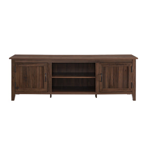 Modern Farmhouse 2 Door Grooved 70" TV Stand For 85" TVs