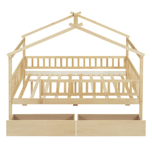 House Bed With 2 Drawers