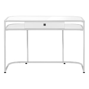 Computer Desk For Home Office, Laptop, Storage Drawers, Contemporary And Modern - White