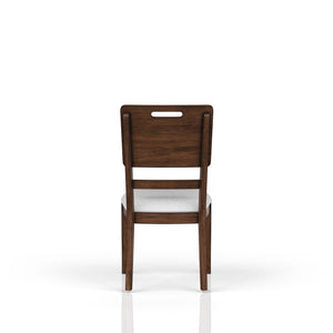 Casual Side Dining Chair Contrasting Upholstered Seat (Set of 2) - Brown