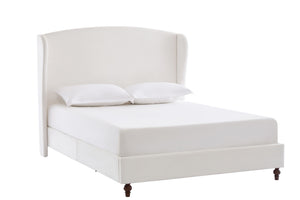 Windsor - Tall Headboard Upholstered Wingback Bed Premium Minimalist Designs No Box Spring Needed