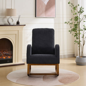 Rocking Glider Chair With High Back And Side Pocket