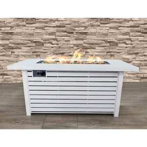 Propane / Natural Gas Outdoor Steel Fire Pit Table With Lid
