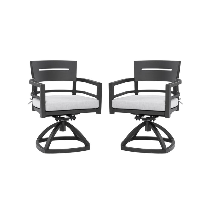 Outdoor Patio Swivel Rocker With Outdoor-Grade Sunbrella Fabric Cushions (Set of 2)