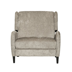 Oversized Textured Fabric Pushback Recliner