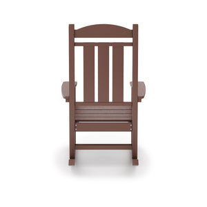 Traditional Porch Rocker Classic HDPE Poly Lumber For Porch, Patio, And Garden Comfort