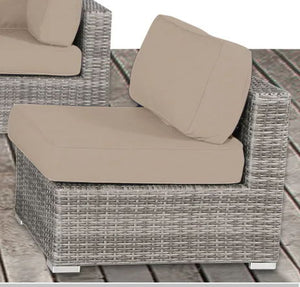 Seating Set With Cushions Handcrafted Wicker Design