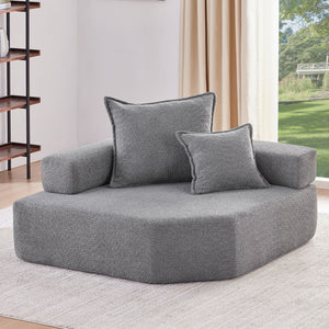 Frame For Oversized Modular U Shaped Sectional, Floor Couch Convertible Compressed Couch Spacious Foam Filled Sofa