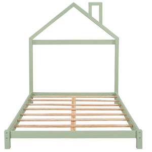Platform Bed With House Shaped Headboard