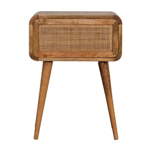 Mini Woven Nightstand - Oak