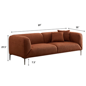 Modern Style Sofa With Solid Wood Frame And Cushions