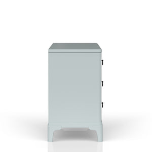 Ocean - 3 Drawers Hall Chest With Cane Fronts - Light Blue