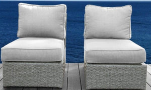 Armless Patio Chair With Cushions