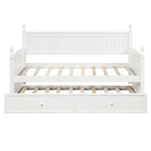 Twin Size Daybed & Twin Size Trundle - White