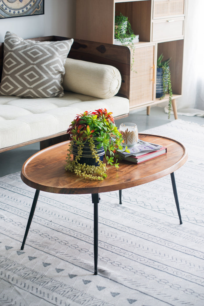 Oval Cofe Table - Brown