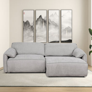 Cleveland - Dual Power Convertible Sofa - Silver
