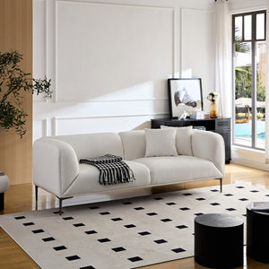 Modern Style Sofa With Solid Wood Frame And Cushions