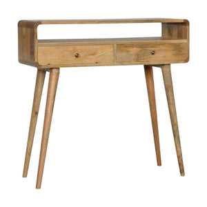 Curved Chestnut Console Table