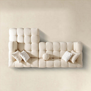 Alana - Tufted Right Sectional Sofa - Ivory