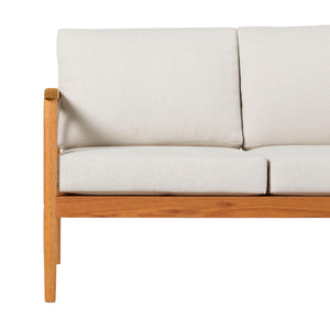 Contemporary Cushioned Patio Triple Lounge